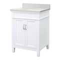 White Engineered Marble Vanity Cabinet with Vanity Top P3685
