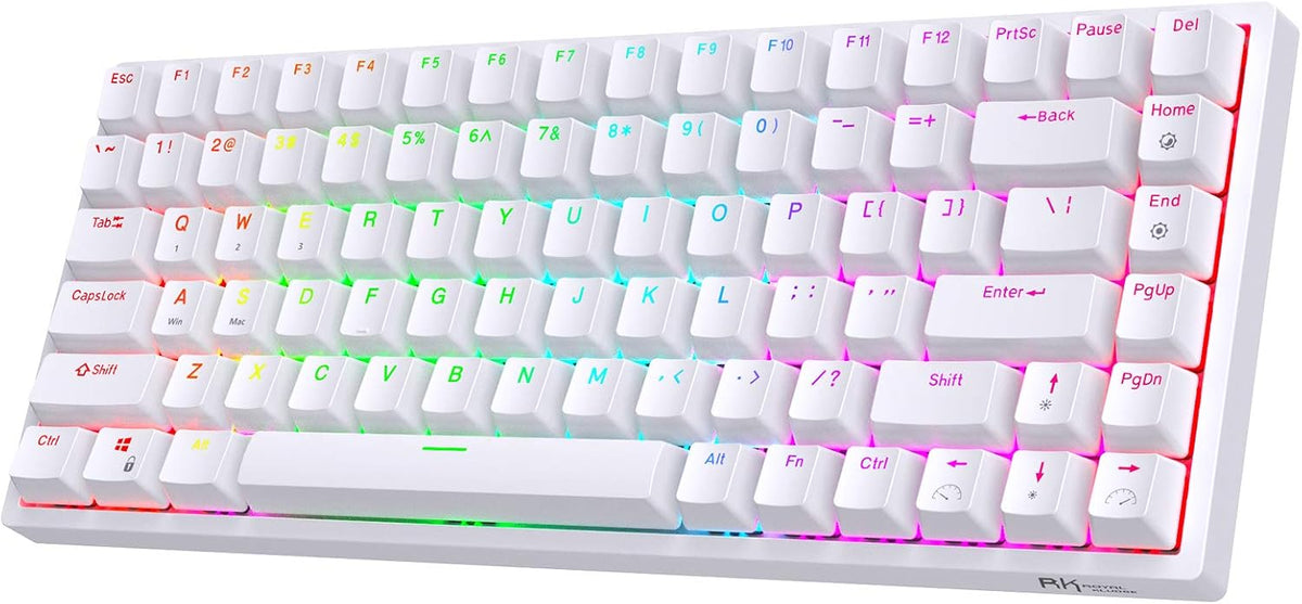 84 Keys Wireless Bluetooth Mechanical Keyboard with Red Switch T3669