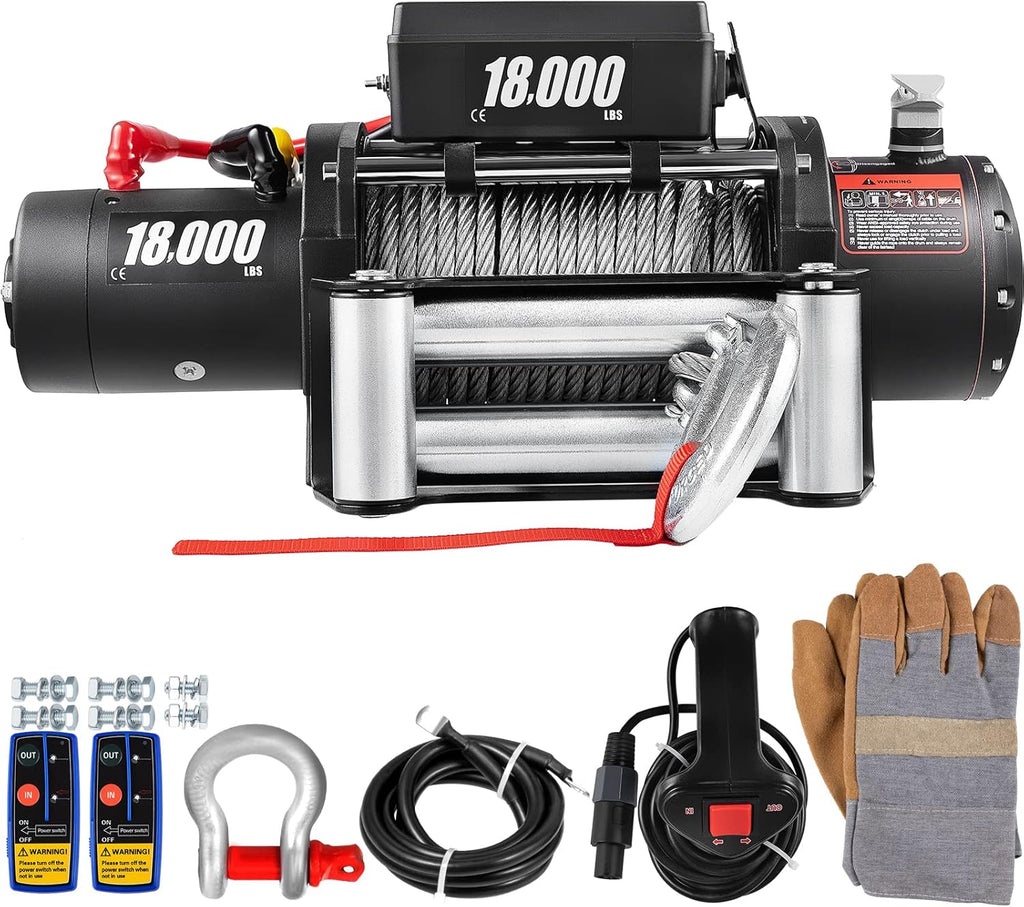 18000lbs 12V Electric Winch with Wireless Remote Control B897