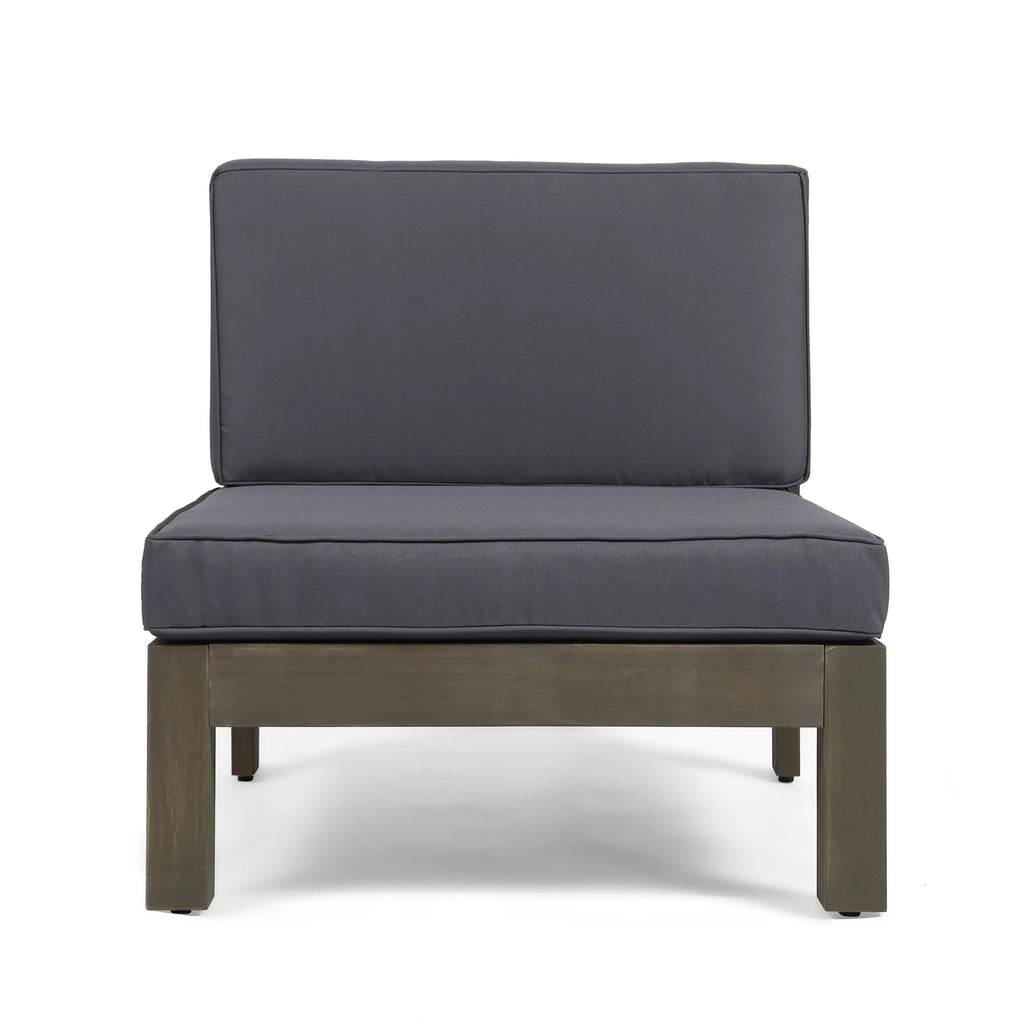 Acacia Wood 8 Seater Sectional Sofa Chat Set with Cushions B983