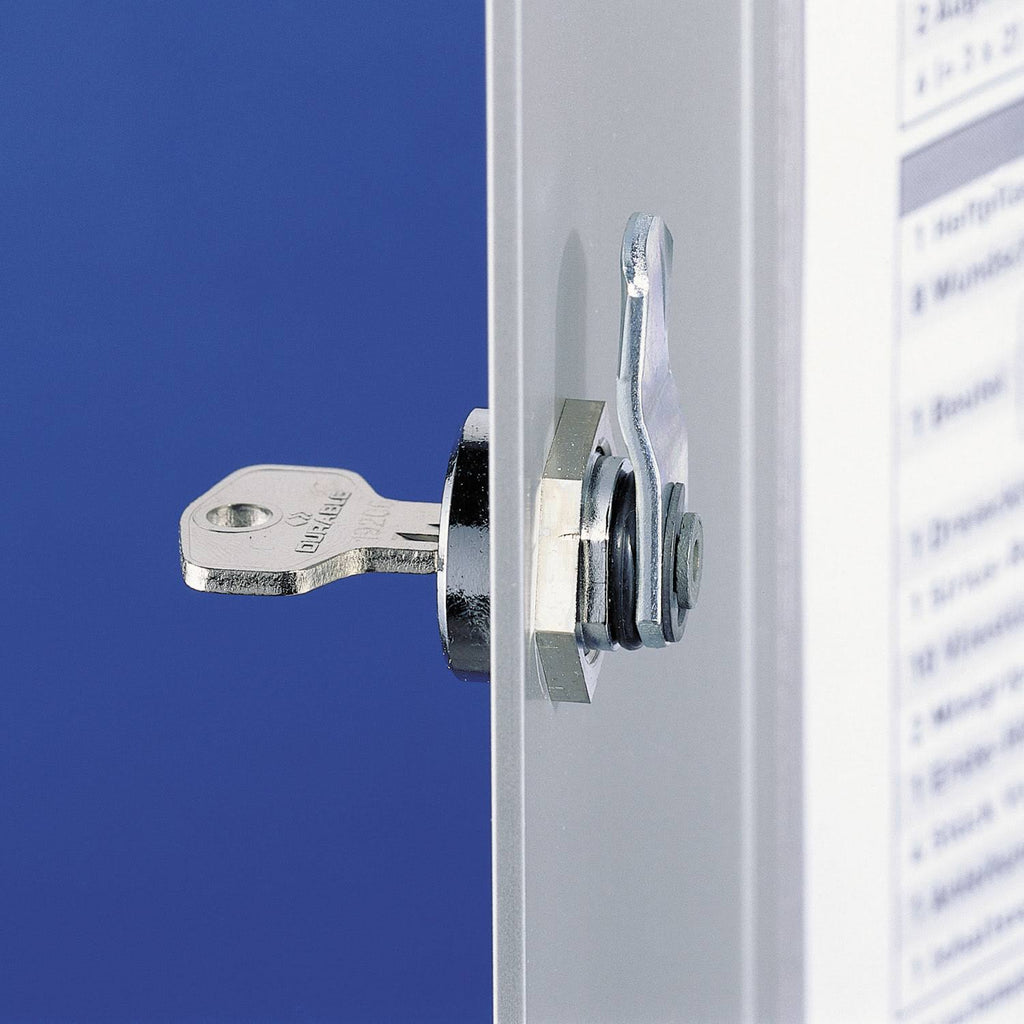 Locking Key Cabinet, 54-Key, Brushed Aluminum, Silver X44037