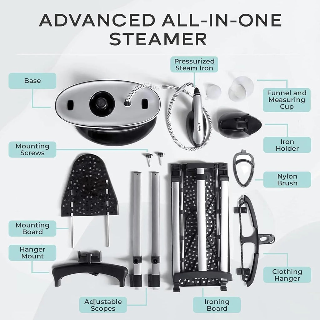 All-in-One Garment Steamer & Clothes Iron with Ironing Board & Hanger M7092
