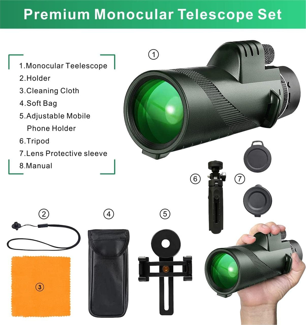 Monocular Telescope with BAK4 Prism and Tripod F23854