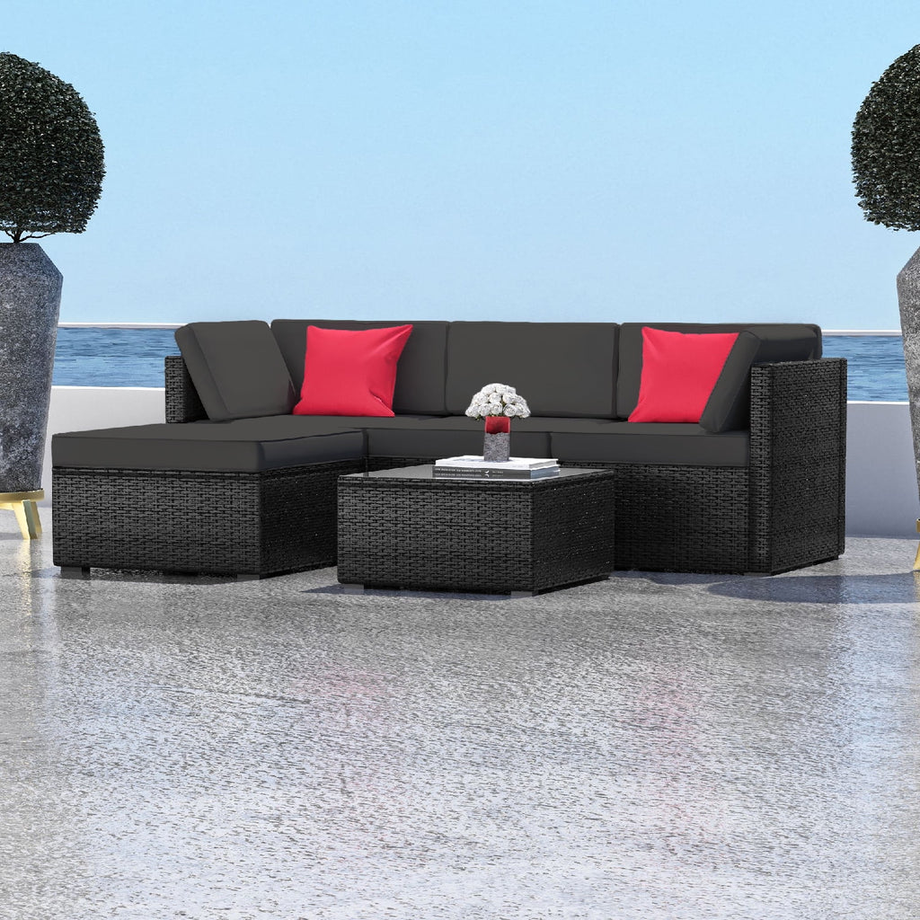 5-Piece Wicker Outdoor Patio Furniture Set K707