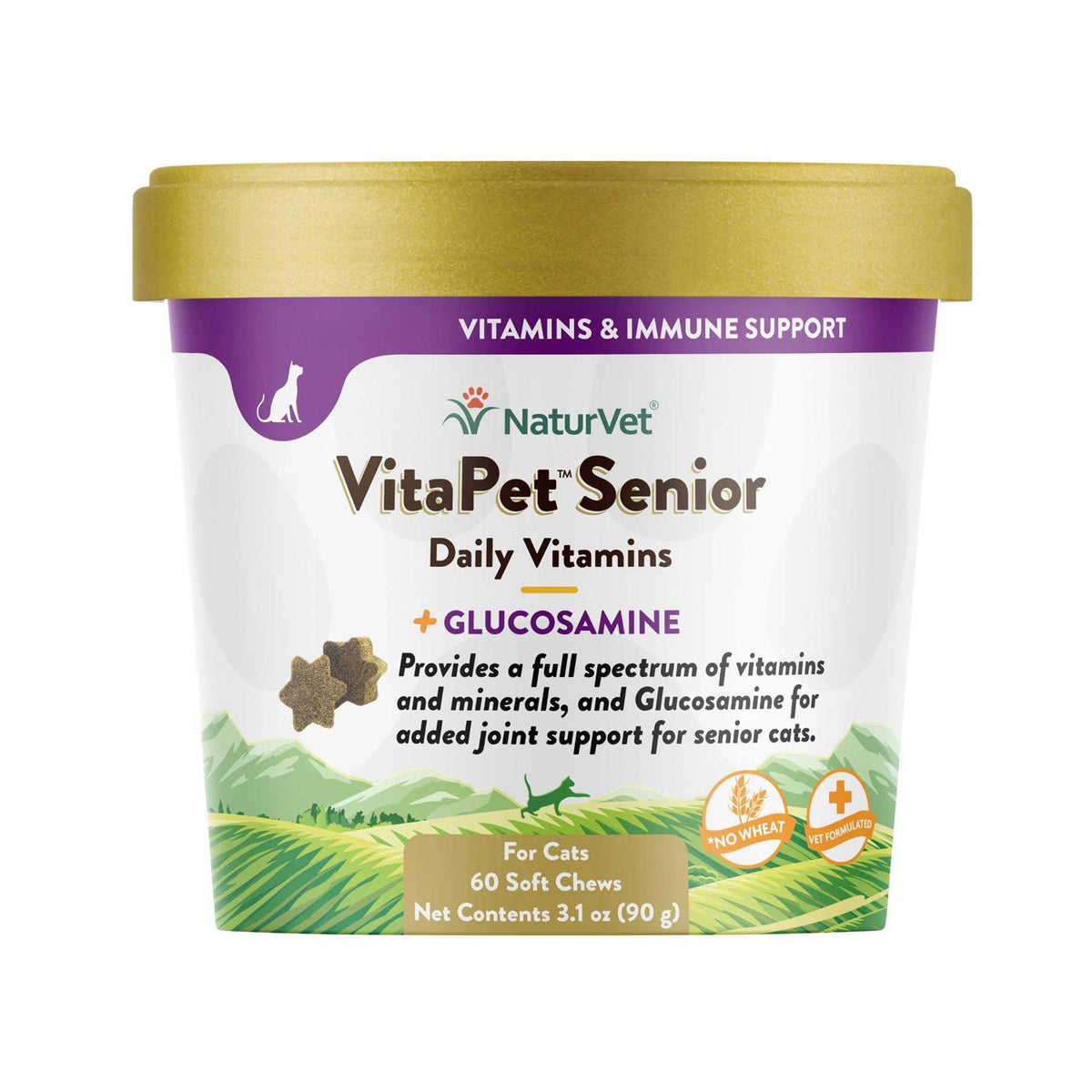 Senior Daily Vitamins Plus Glucosamine Cat Soft Chews C651