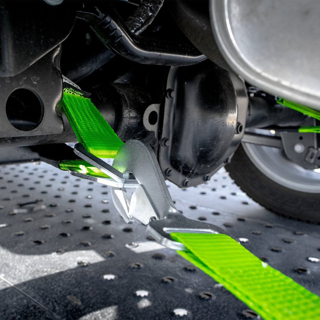 Complete Axle Strap Tie Down Kit with Snap Hook Ratchet Straps E87963