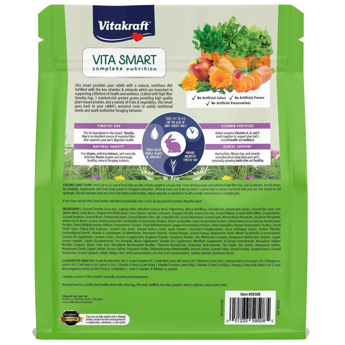Natural Forage Blend Adult Rabbit Food K169