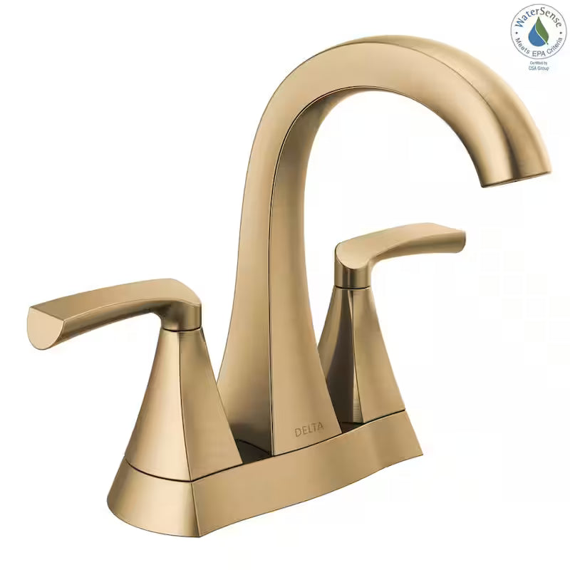 4 in. Centerset Double-Handle Bathroom Faucet in Champagne Bronze N451