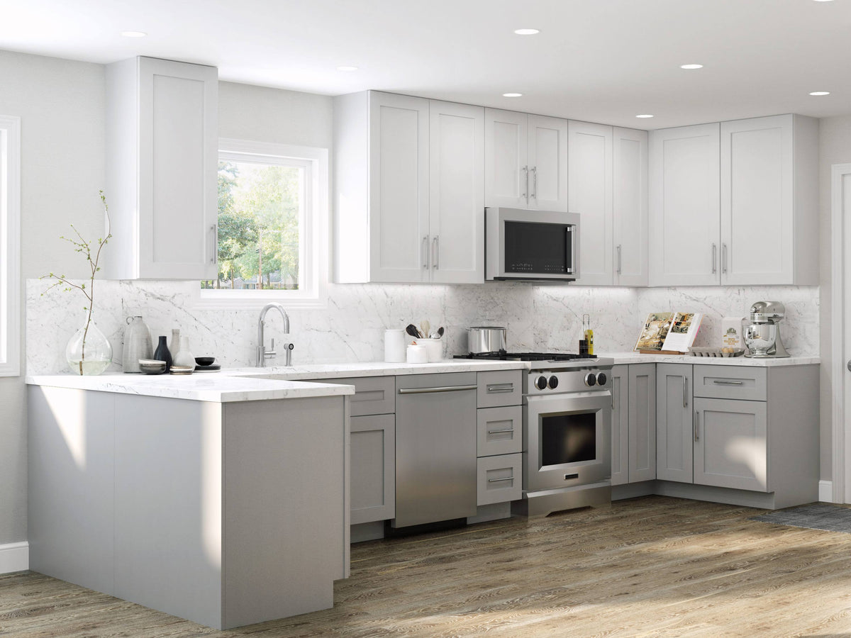 Vesper White Shaker Assembled Plywood Base Kitchen Cabinet with Soft Close I514