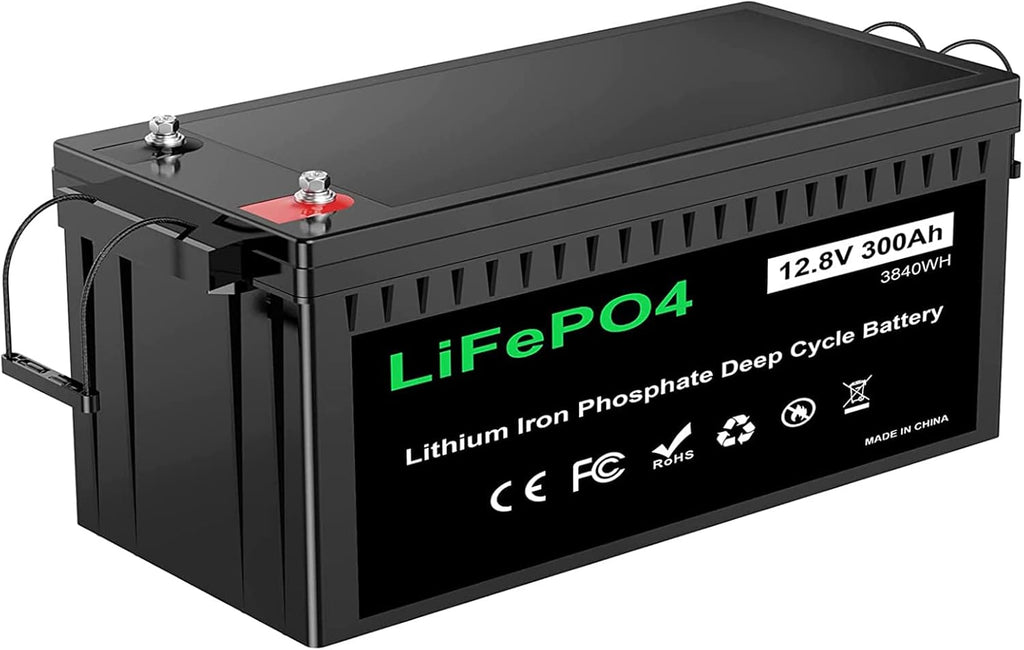12V 200Ah Plus Lithium Battery, LiFePO4 RV Deep Cycle Rechargeable Battery, Built-in 200A BMS T23481