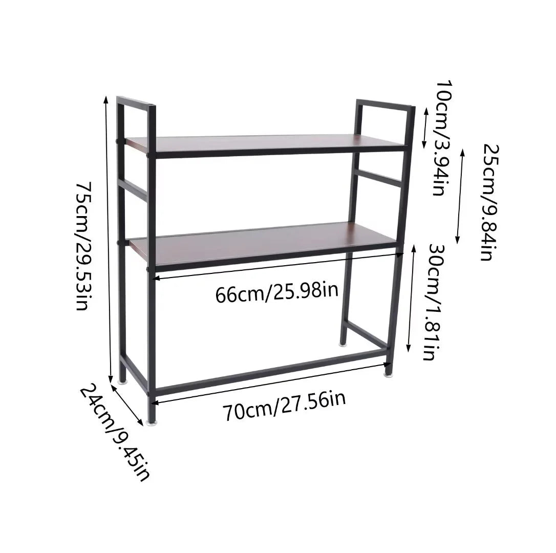 2-Tier Wooden Desktop Bookshelf P9506