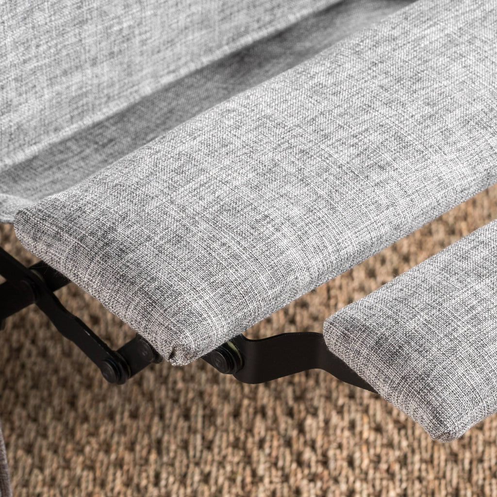 Fabric Recliner Set of 2 Light Grey Tweed J202116