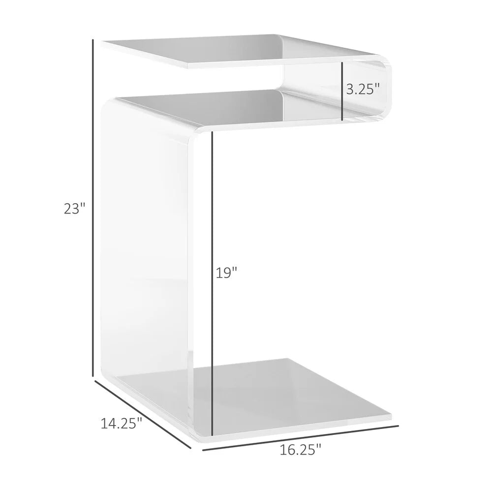 2-Tier Acrylic Side Table C761541