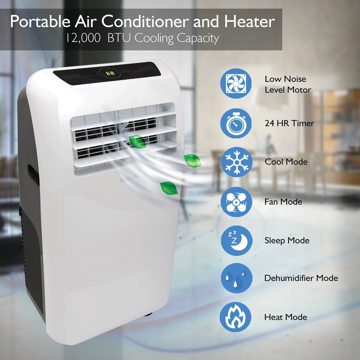 Portable 12000 BTU Air Conditioner & Heater Q62387
