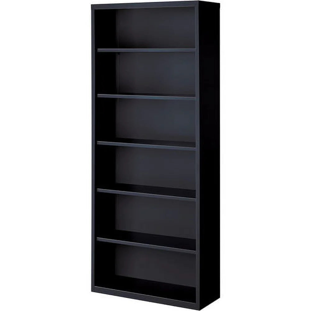 Black Steel 6 Shelf Bookcase Q261