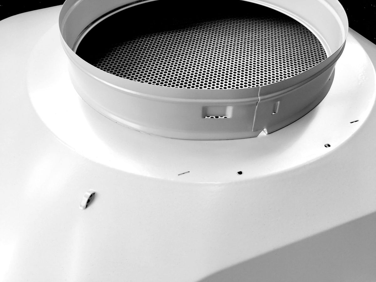 24x22 T-Bar Drop Ceiling Perforated Return Grill with Metal Back Casing and 6x22 Collar S988292