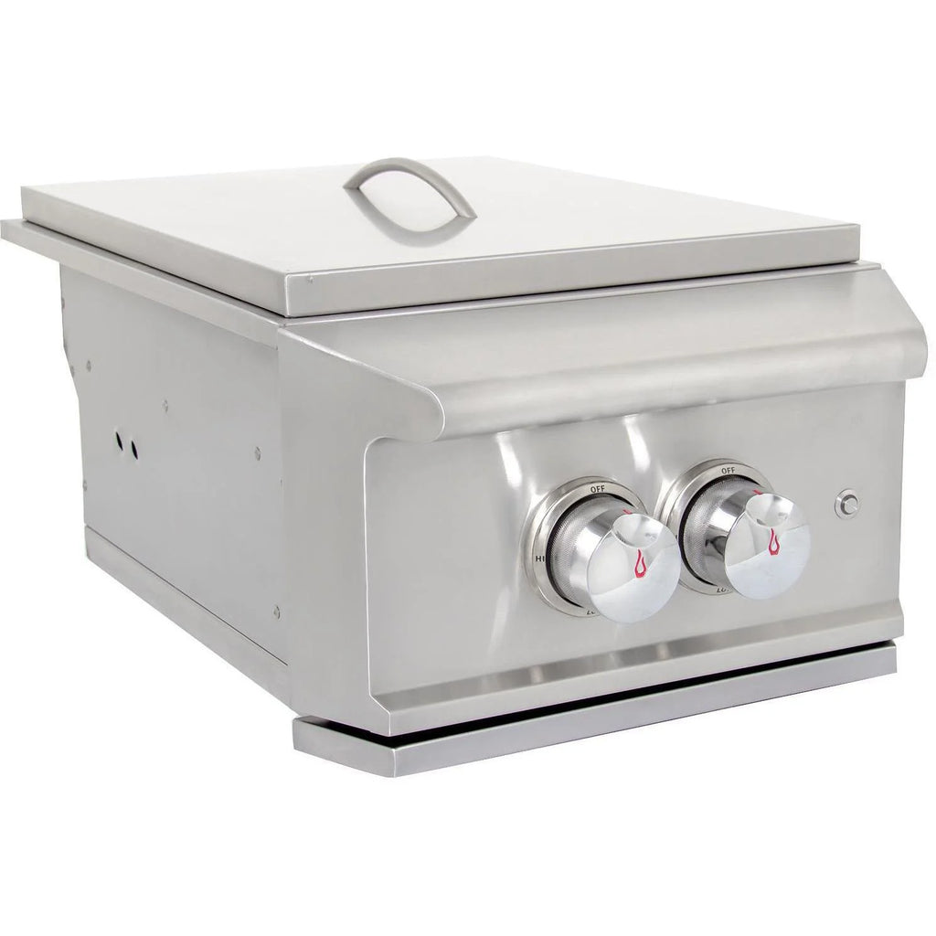 Built-In Liquid Propane Power Burner With Wok Ring, Stainless Steel Lid S6213