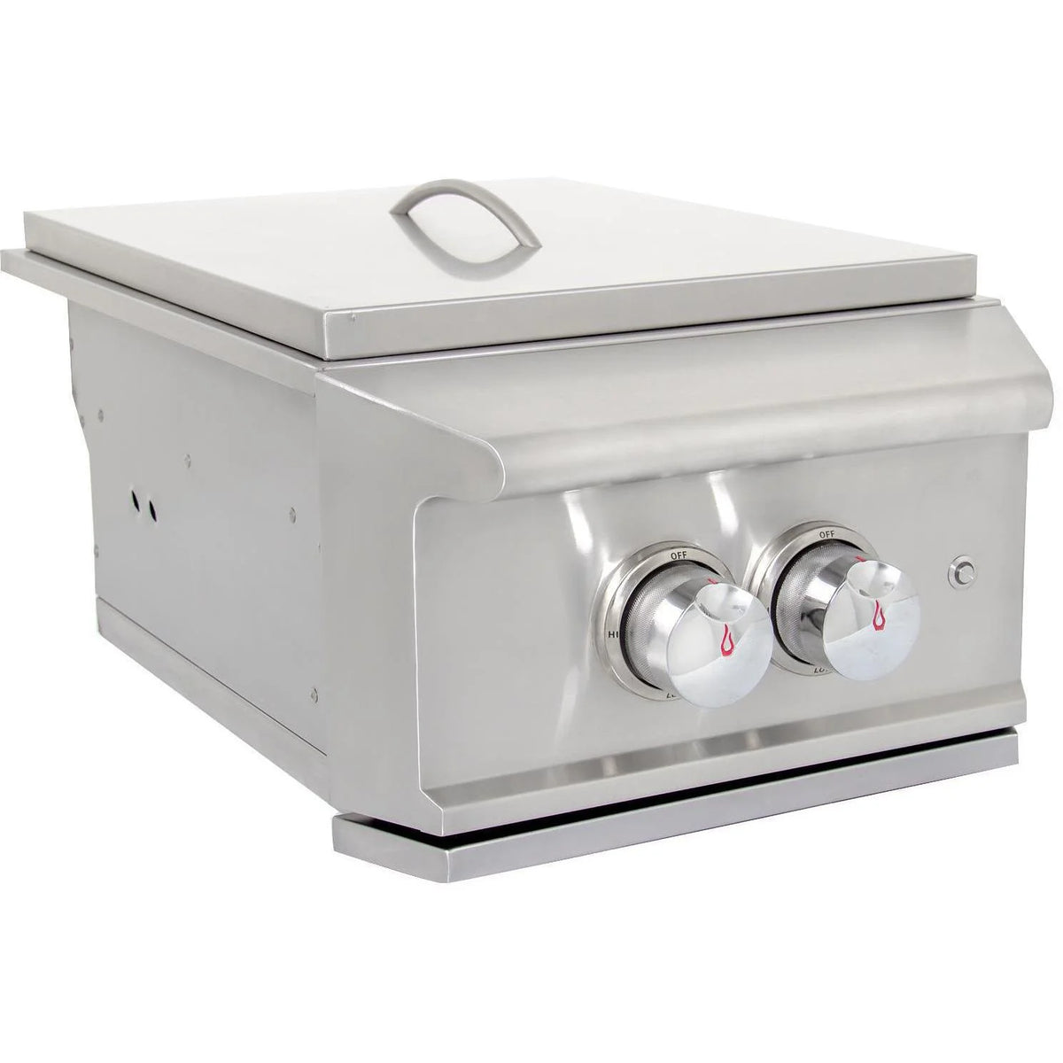 Built-In Liquid Propane Power Burner With Wok Ring, Stainless Steel Lid S6213
