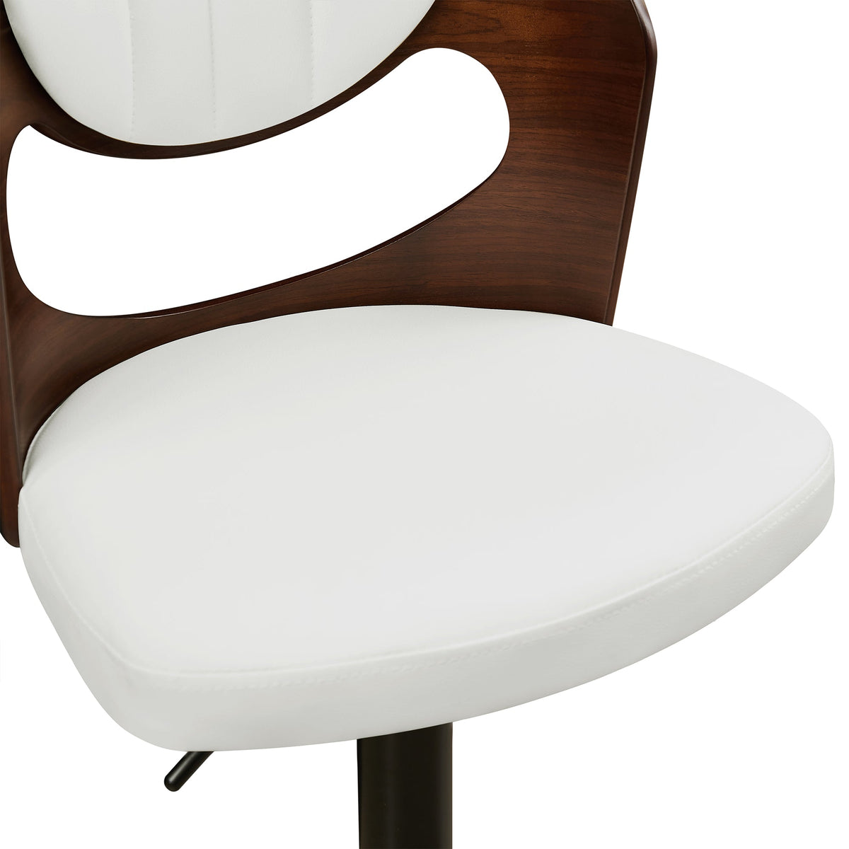 White Adjustable Swivel Bar Stools Set of 2 N962085