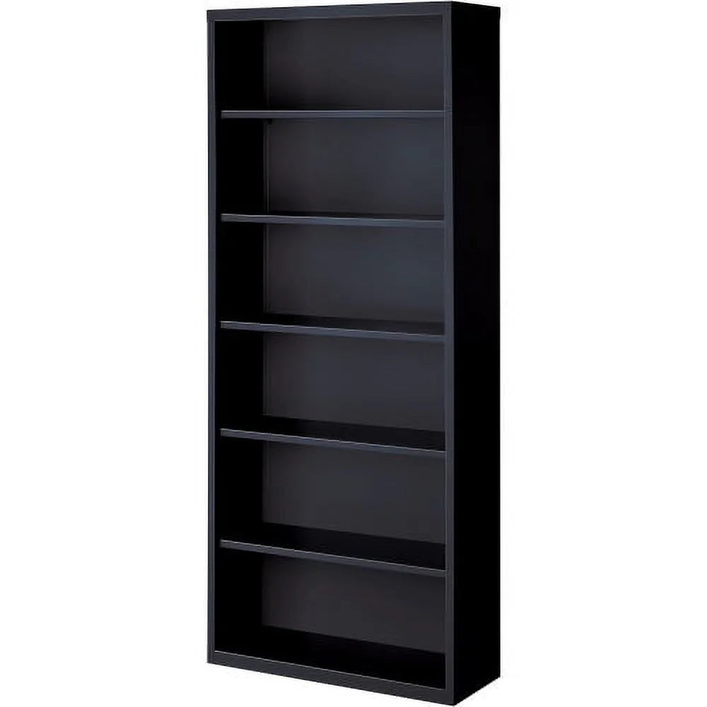 Black Steel 6 Shelf Bookcase Q261