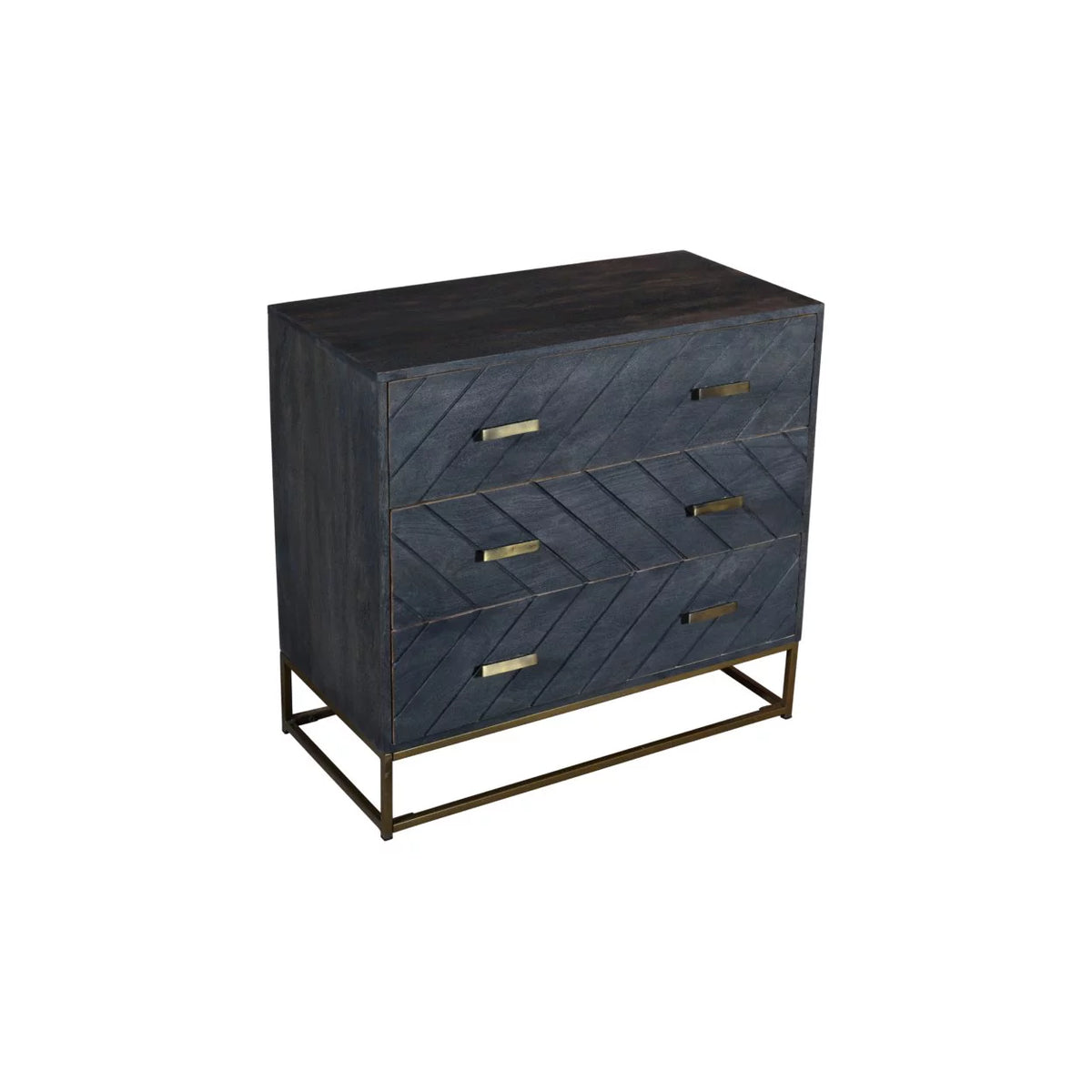 32 Inch 3 Drawer Mango Wood Dresser Chest B248572