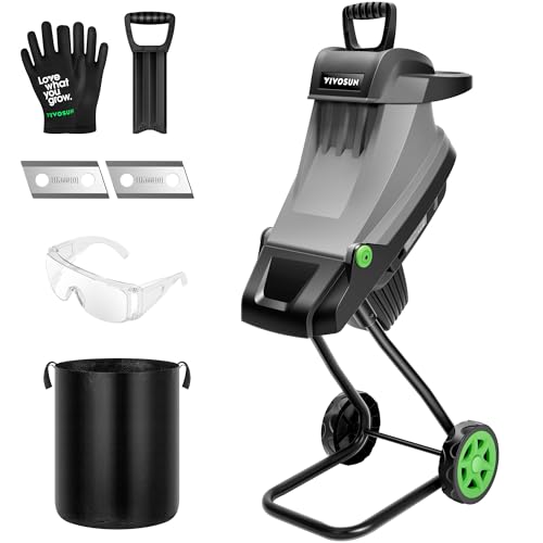 15-Amp Electric Wood Chipper Shredder with 50L Collection Bag E294548