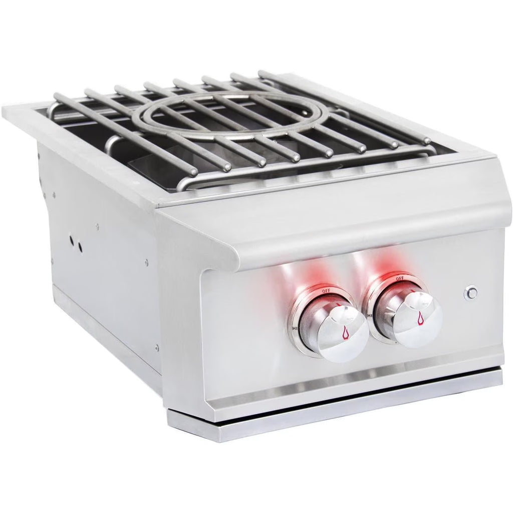 Built-In Liquid Propane Power Burner With Wok Ring, Stainless Steel Lid S6213