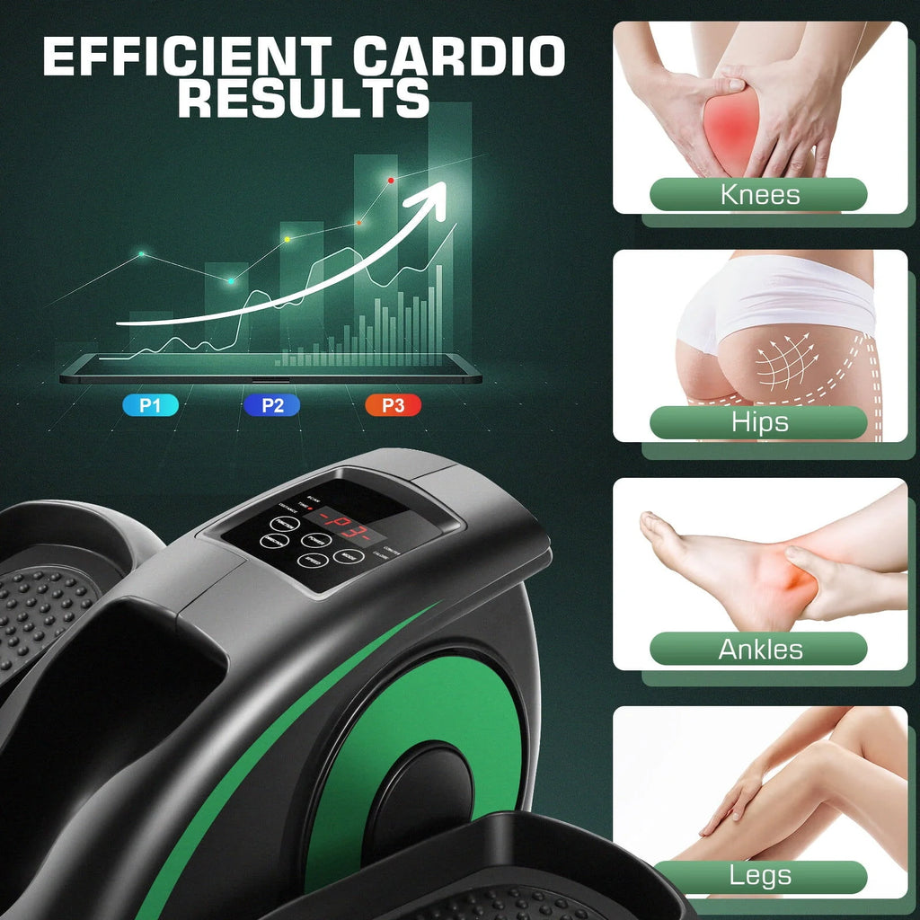 Under Desk Elliptical Pedal Exerciser with Remote & Data Monitor R701798