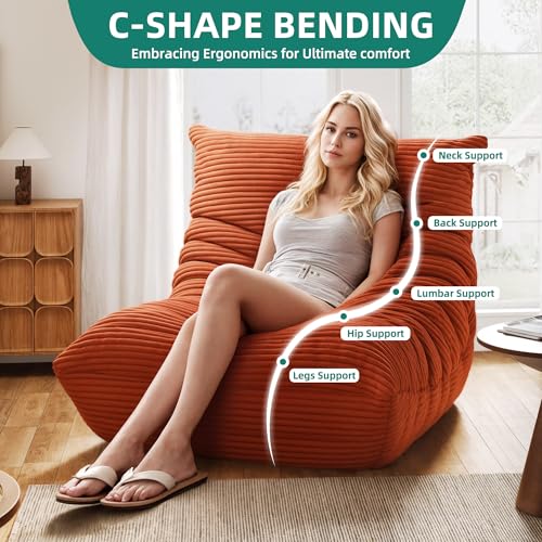 Grey Memory Foam Bean Bag Chair S6532