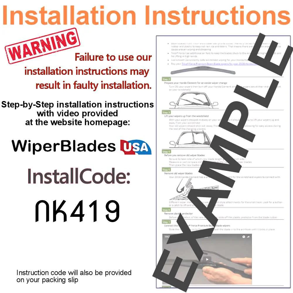 Beam Blade Wipers Set of 3 with Rear Wiper U853387