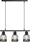 3-Light Industrial Pendant Light Fixtures Rustic Cage Chandelier C51795