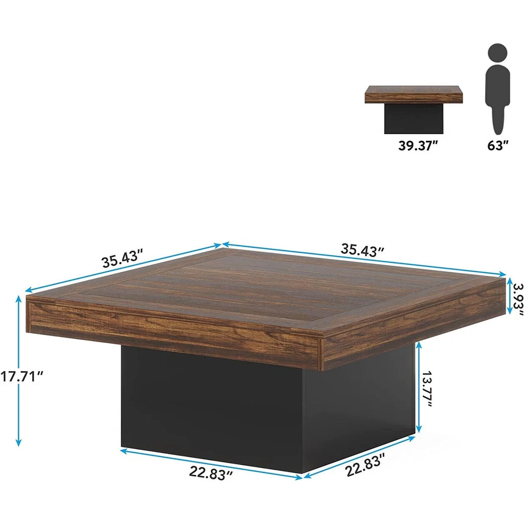Brown Square LED Coffee Table M392879