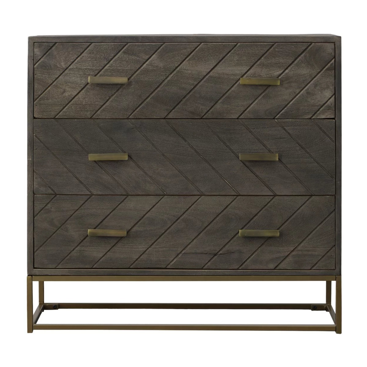 32 Inch 3 Drawer Mango Wood Dresser Chest B248572