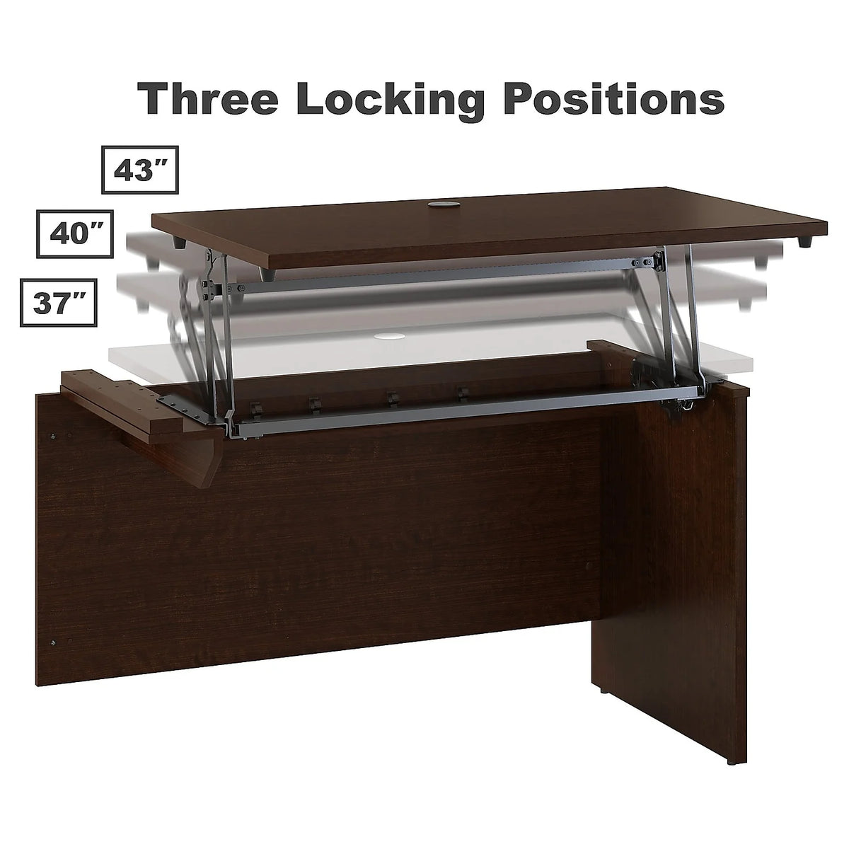 Mocha Cherry L Shaped Desk Office Set D57161