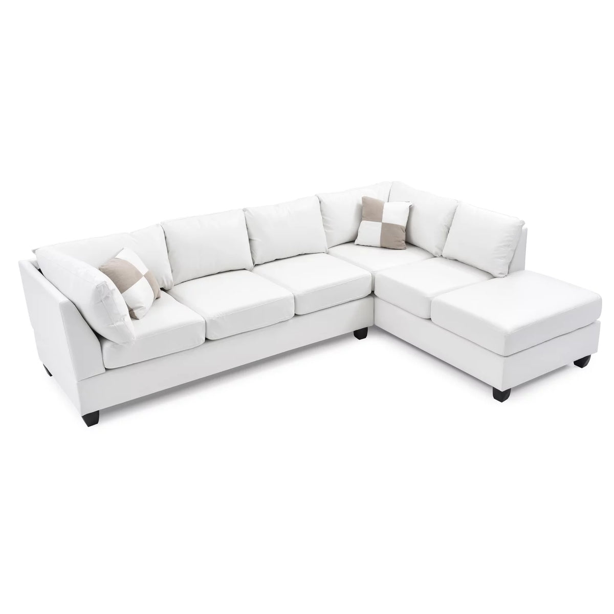 White Sectional M55595