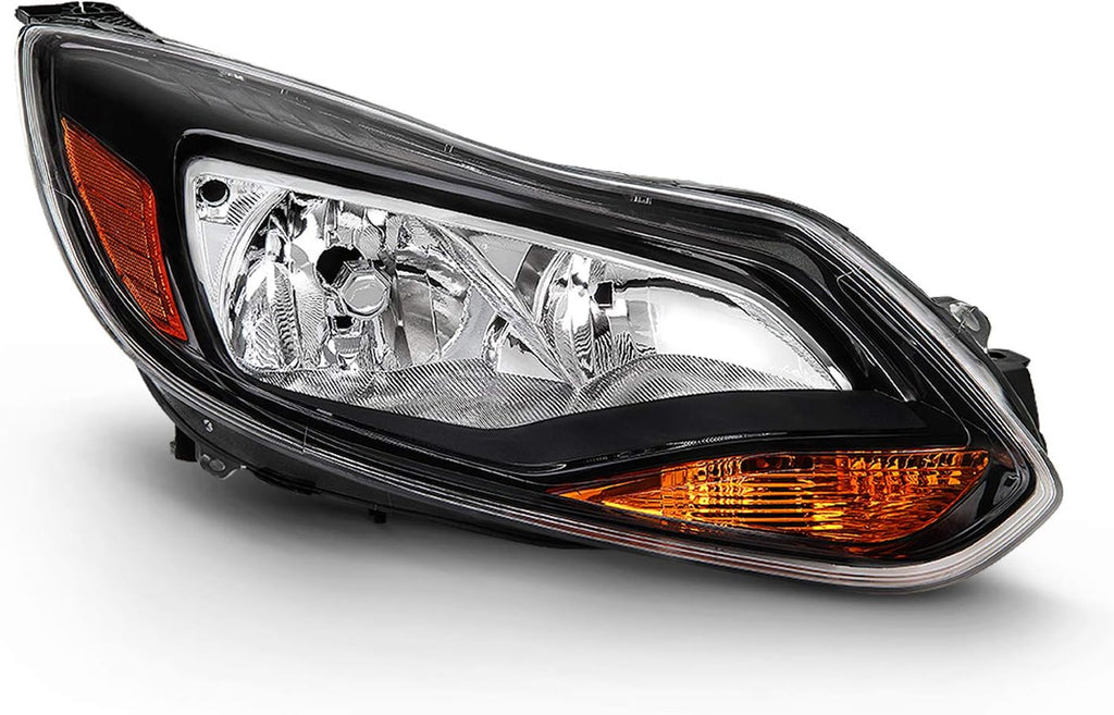Black Trim Halogen Headlight Passenger Right Replacement Pack of 2 Z458