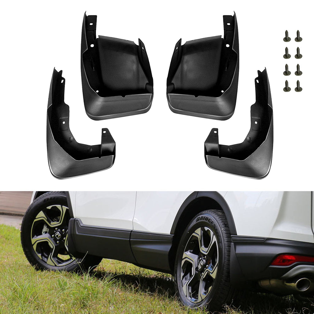 4PCS Front & Rear Mud Flap Splash Guards Fender Flare Mudguard Full Set with Hardware Accessories W64308