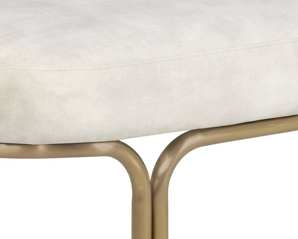 Cream Fabric Bench O54374