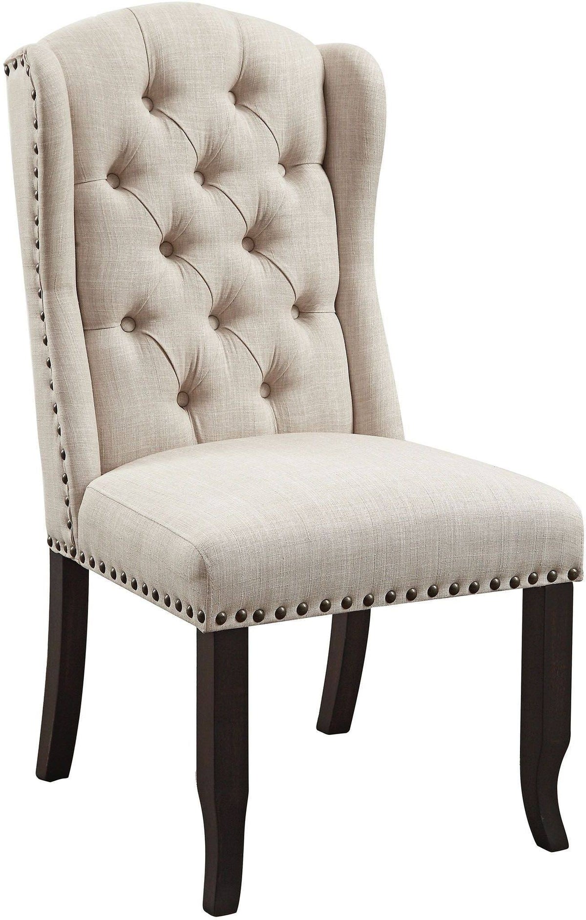 Antique Black Side Chair Set of 2 F384461