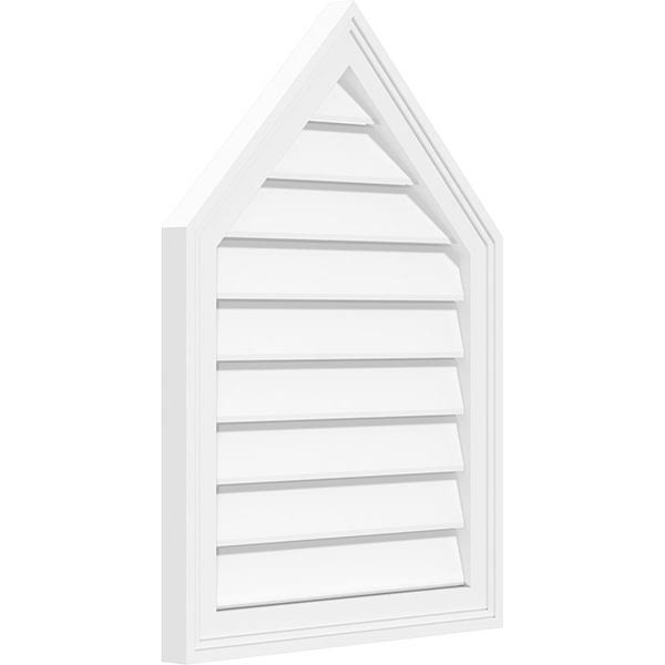 Peaked Top Surface Mount PVC Gable Vent N916142