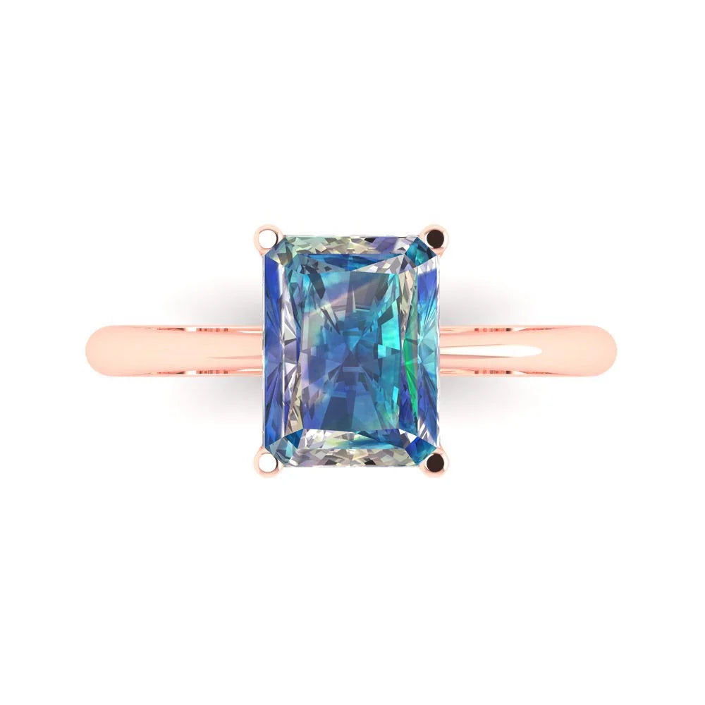 18K Rose Gold Solitaire Ring SZ 6.75 P57575