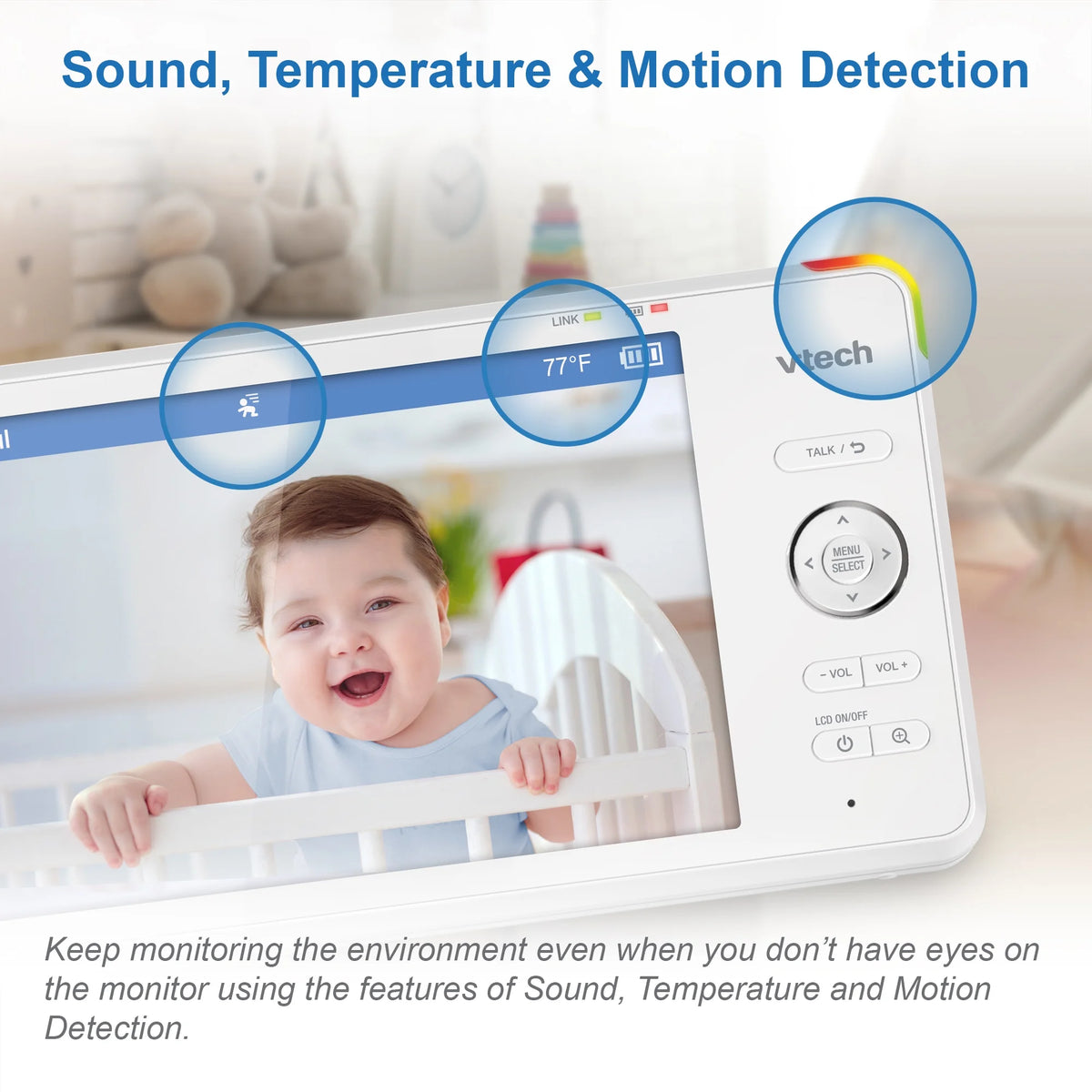 5" Smart Wi-Fi 1080p Pan & Tilt Video Baby Monitor R861