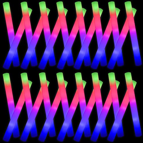 20 Pack LED Light Up Foam Glow Sticks W696