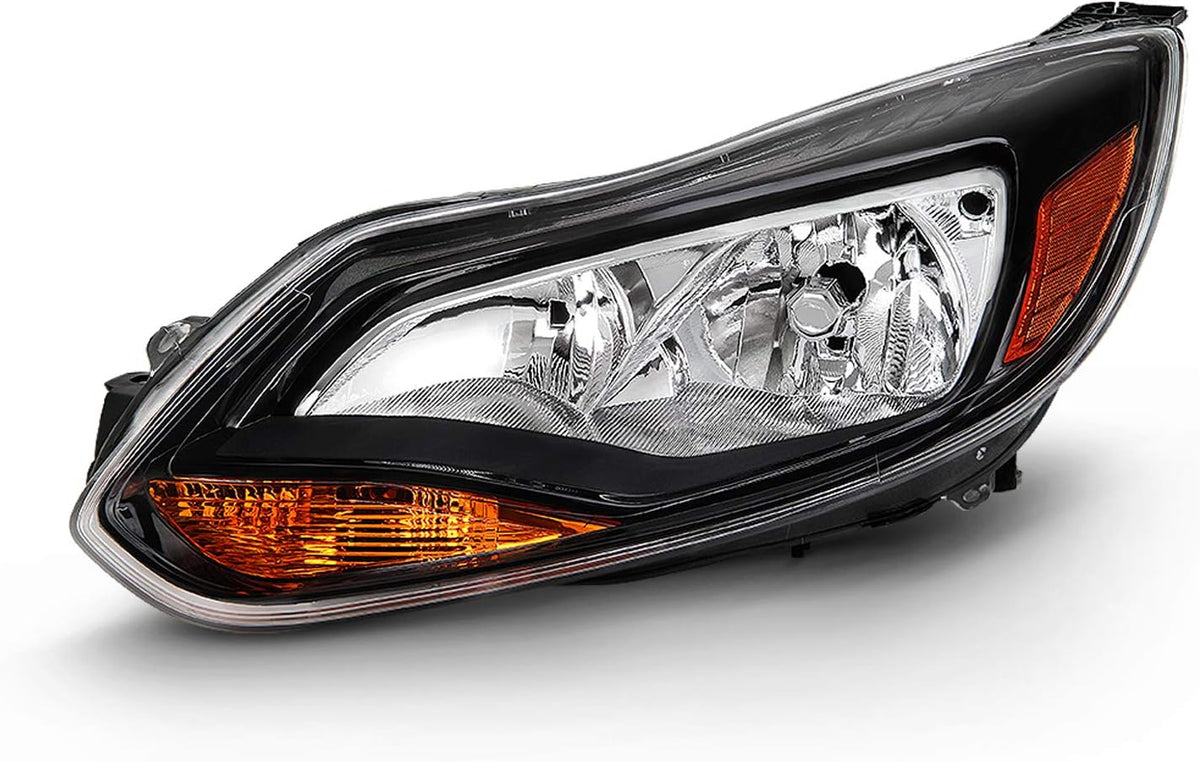 Black Trim Halogen Headlight Passenger Right Replacement Pack of 2 Z458