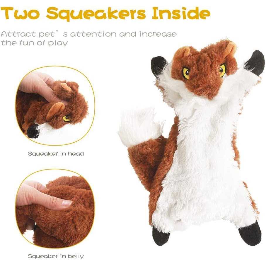 No Stuffing Plush Dog Squeaky Chew Toy Y211