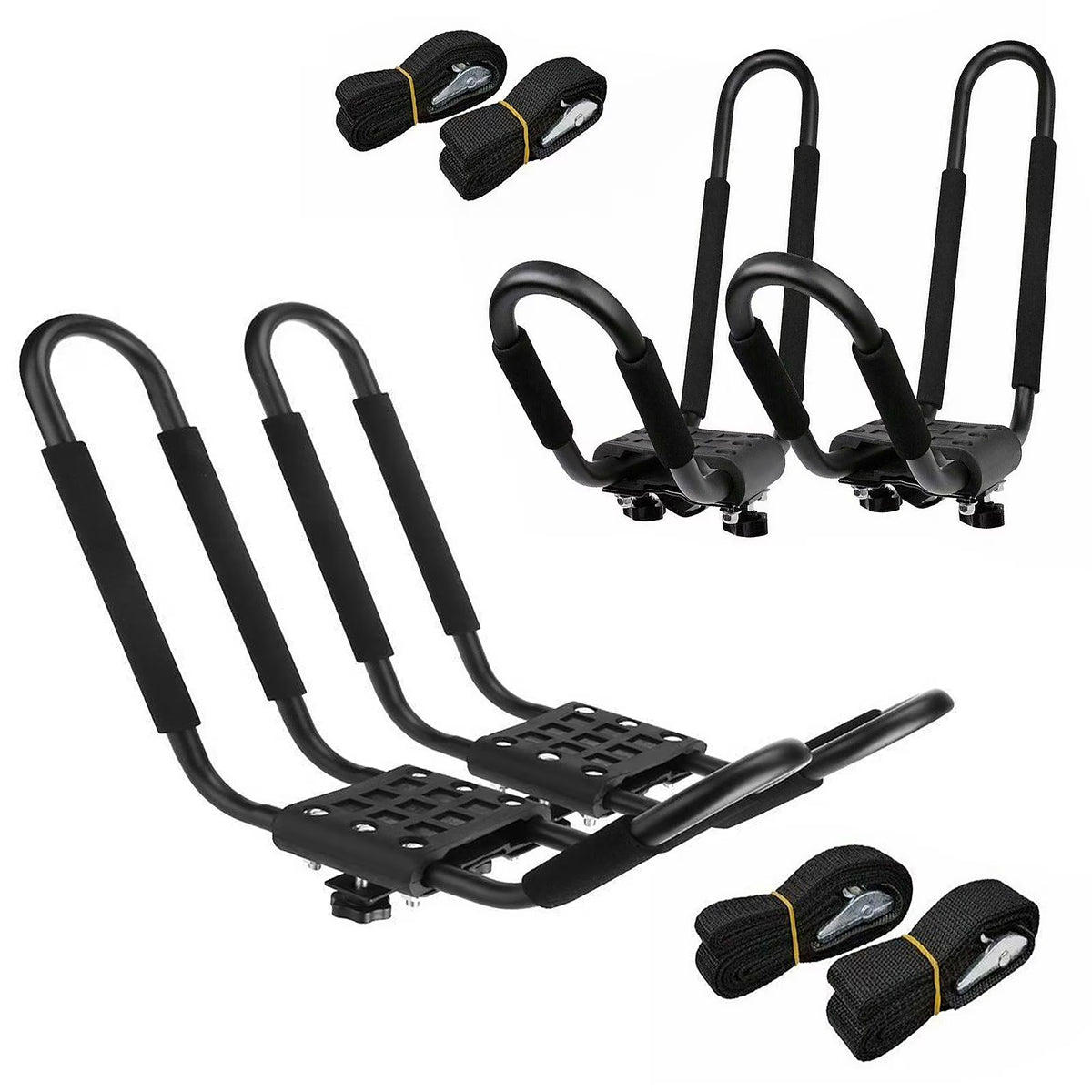 Kayak Mount Rack for Cars Trucks SUVs Canoe Surfboard Boat Roof Pair 2 Crossbars D1936