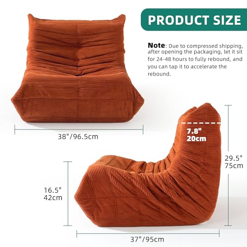 Grey Memory Foam Bean Bag Chair S6532