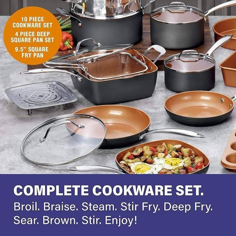 20-Piece Hard-Anodized Cookware Set L80361