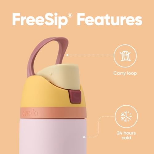 Kids Insulated Stainless Steel Water Bottle with Straw, 16 oz P823885