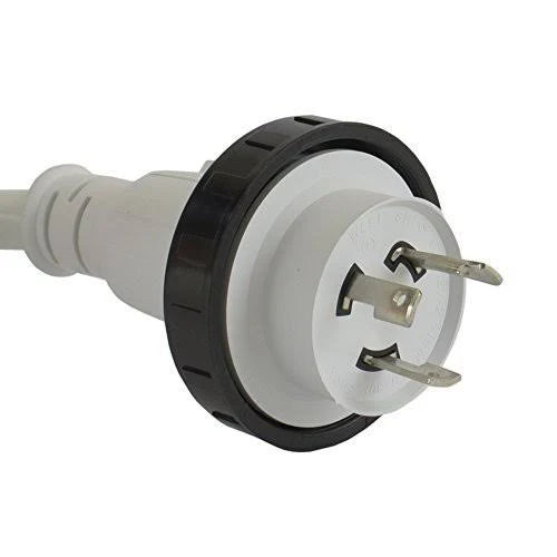 30Amp NEMA L5-30P to NEMA L5-30R Marine Shore Power with Light Indicator, 12-Feet C30529
